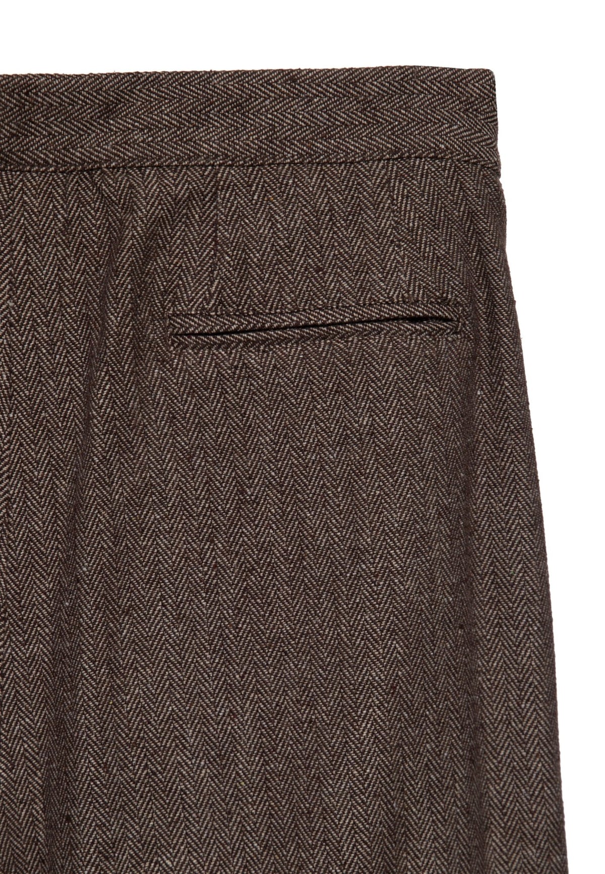 Herren Hose Vintage slacks in herringbone in Brown – Hose von King Kerosin - Ansicht 4