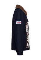 Herren Jacke mit Cowhide-Look Panels in Blue Wash – Jacke von King Kerosin - Ansicht 2