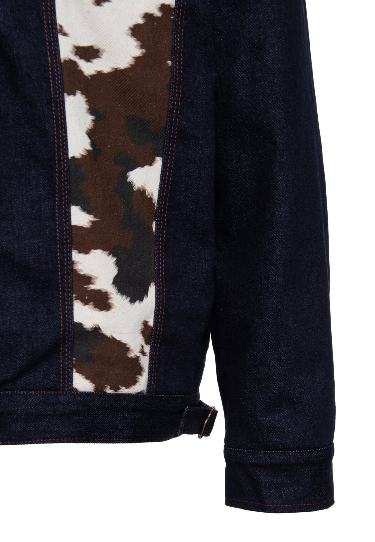 Herren Jacke mit Cowhide-Look Panels in Blue Wash – Jacke von King Kerosin - Ansicht 5