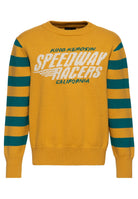 Herren Strickpullover "Speedway Racers" in Dark Senf – Strickpullover von King Kerosin - Ansicht 1