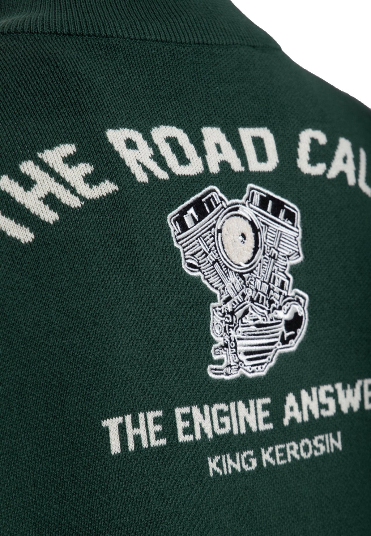 Herren Strickpullover "The Road Calls" in Dark Green – Sweat von King Kerosin - Ansicht 5