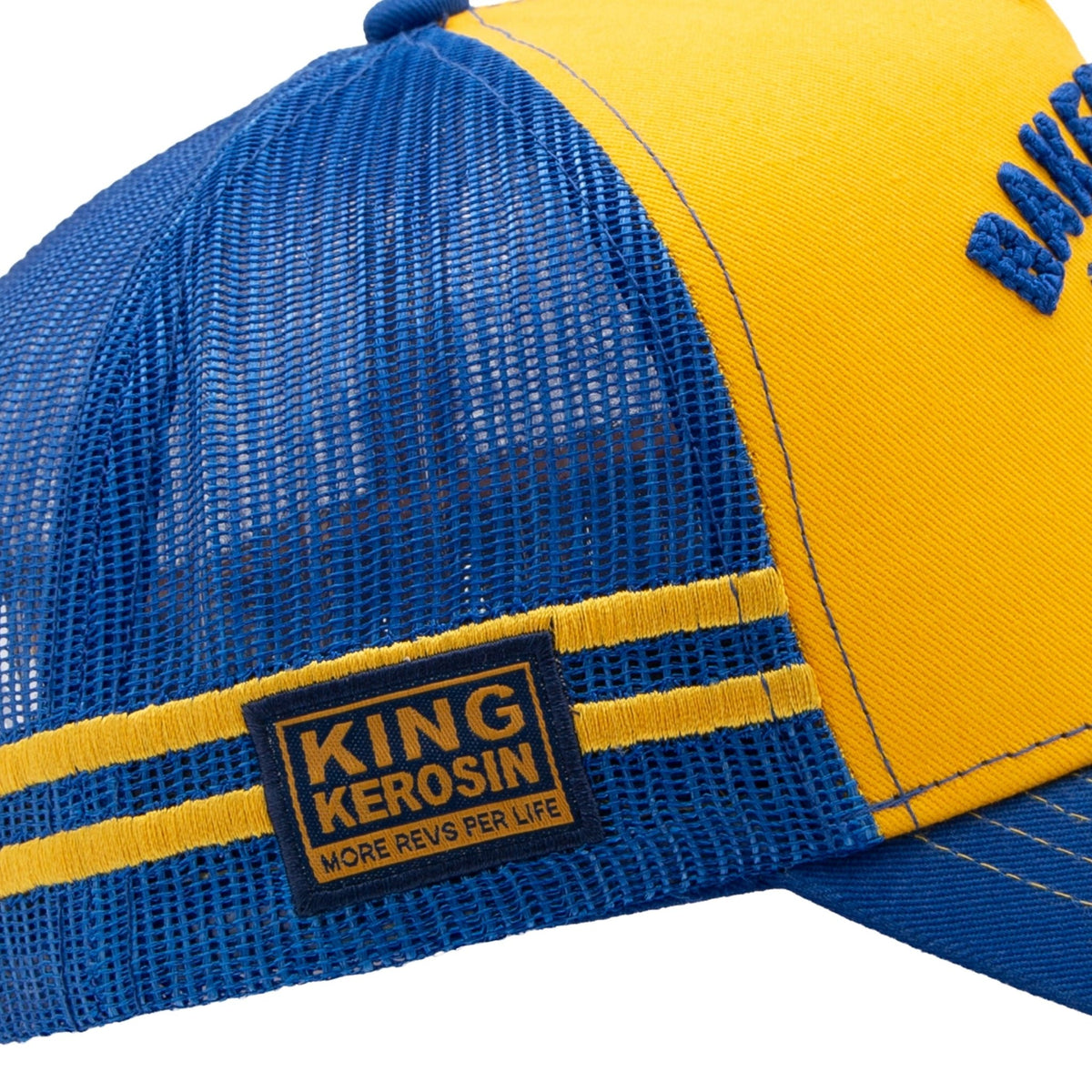 Herren Trucker Cap "Bakersfield Track Club" in Navy & Yellow – Cap von King Kerosin - Ansicht 7