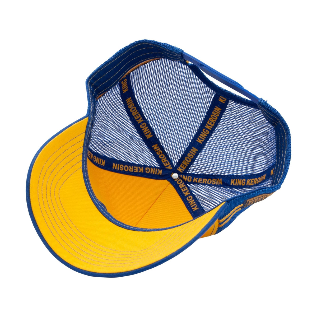 Herren Trucker Cap "Bakersfield Track Club" in Navy & Yellow – Cap von King Kerosin - Ansicht 6