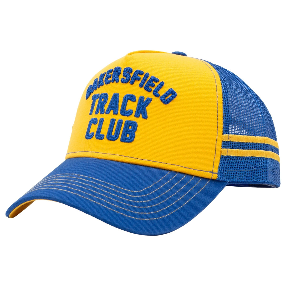 Herren Trucker Cap "Bakersfield Track Club" in Navy & Yellow – Cap von King Kerosin - Ansicht 1