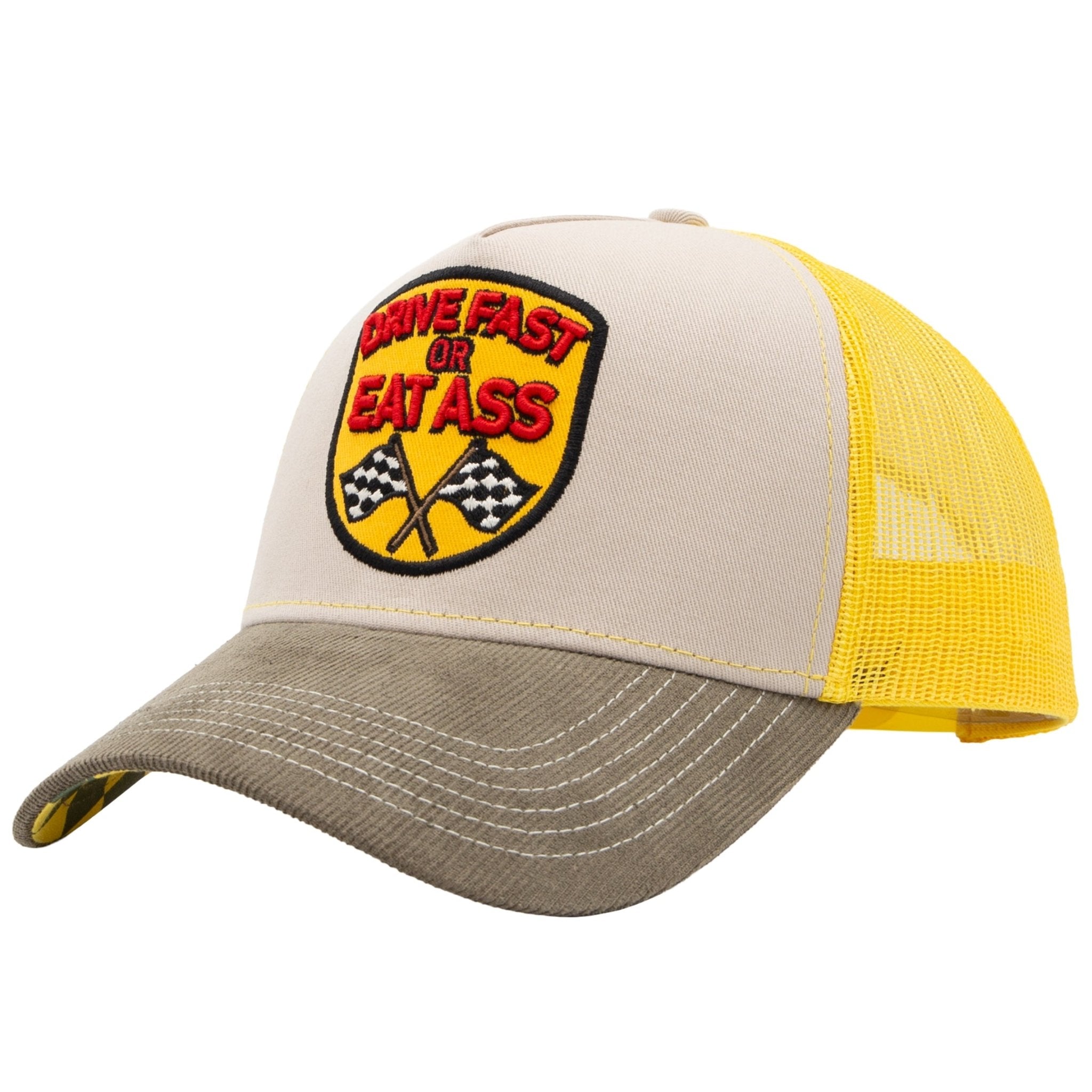 Herren Trucker Cap "Drive Fast" in Khaki – Cap von King Kerosin - Ansicht 1