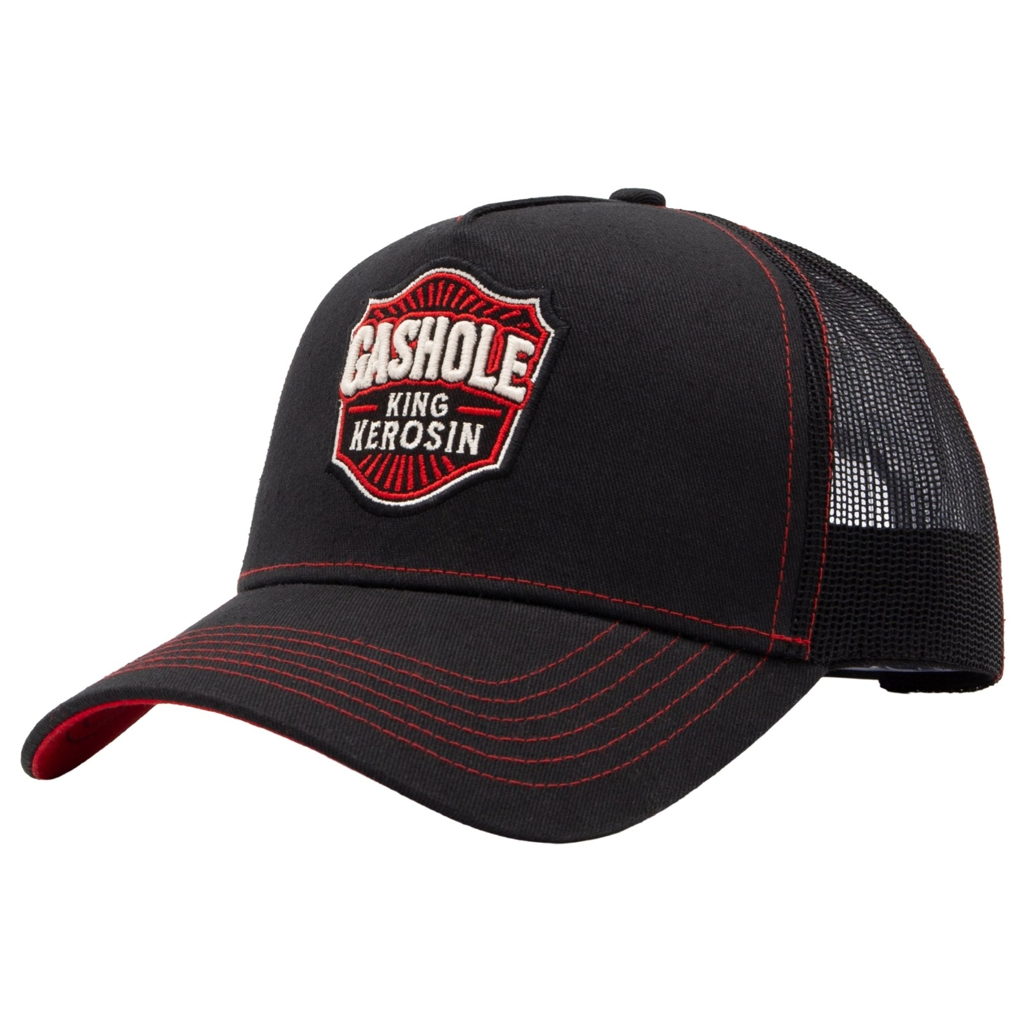 Herren Trucker Cap "Gashole" in Black – Cap von King Kerosin - Ansicht 1