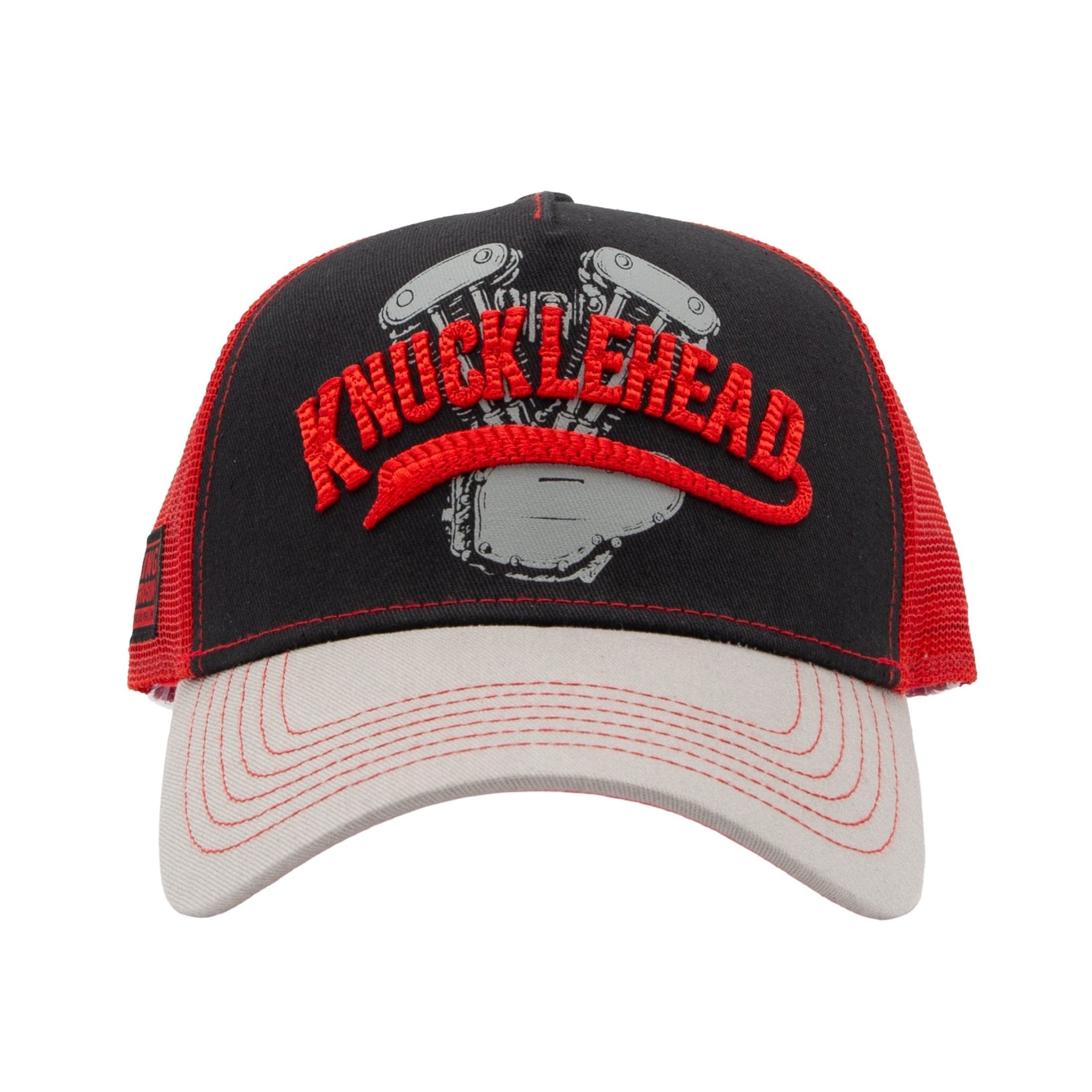 Herren Trucker Cap "Knucklehead" in Black & Red – Cap von King Kerosin - Ansicht 2