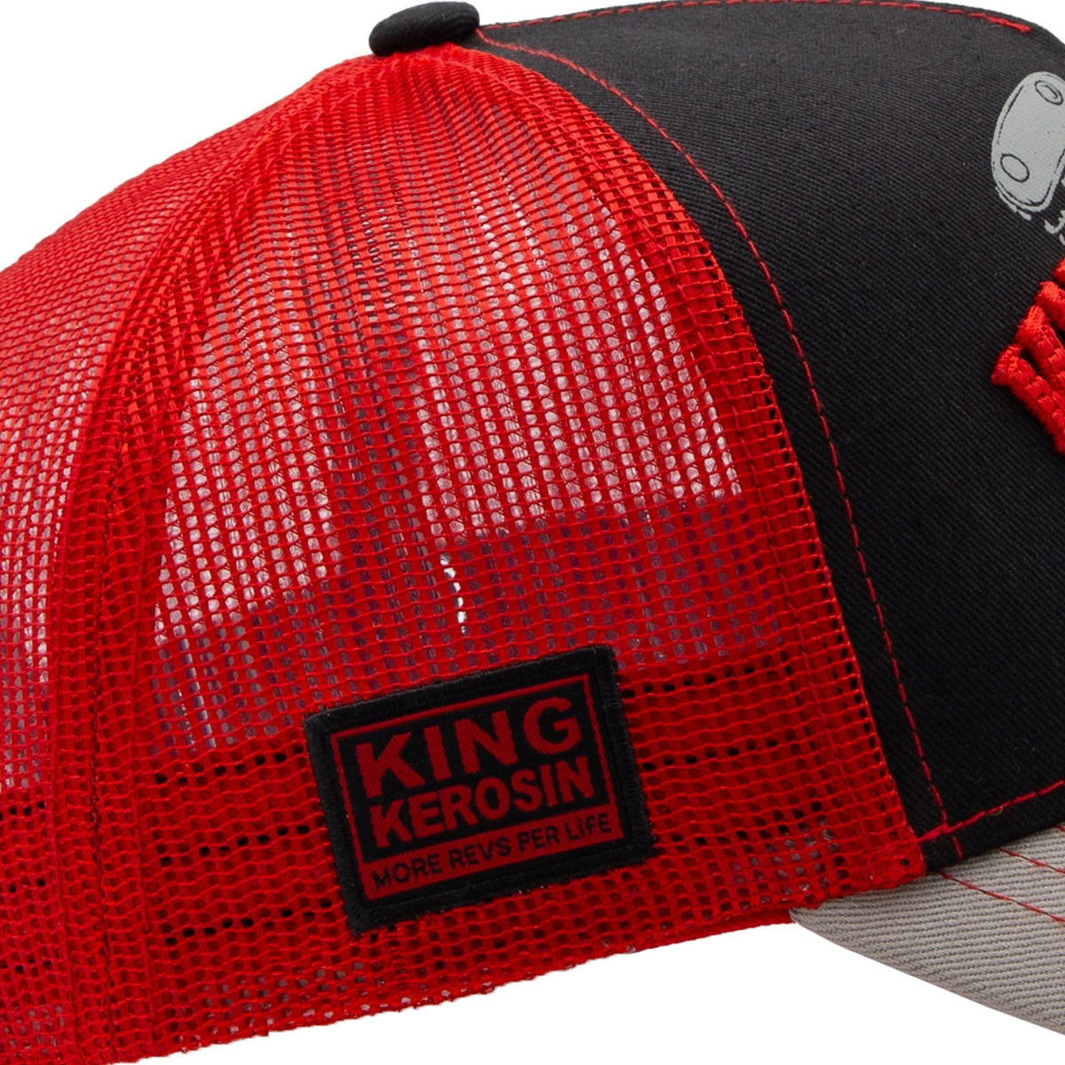 Herren Trucker Cap "Knucklehead" in Black & Red – Cap von King Kerosin - Ansicht 5