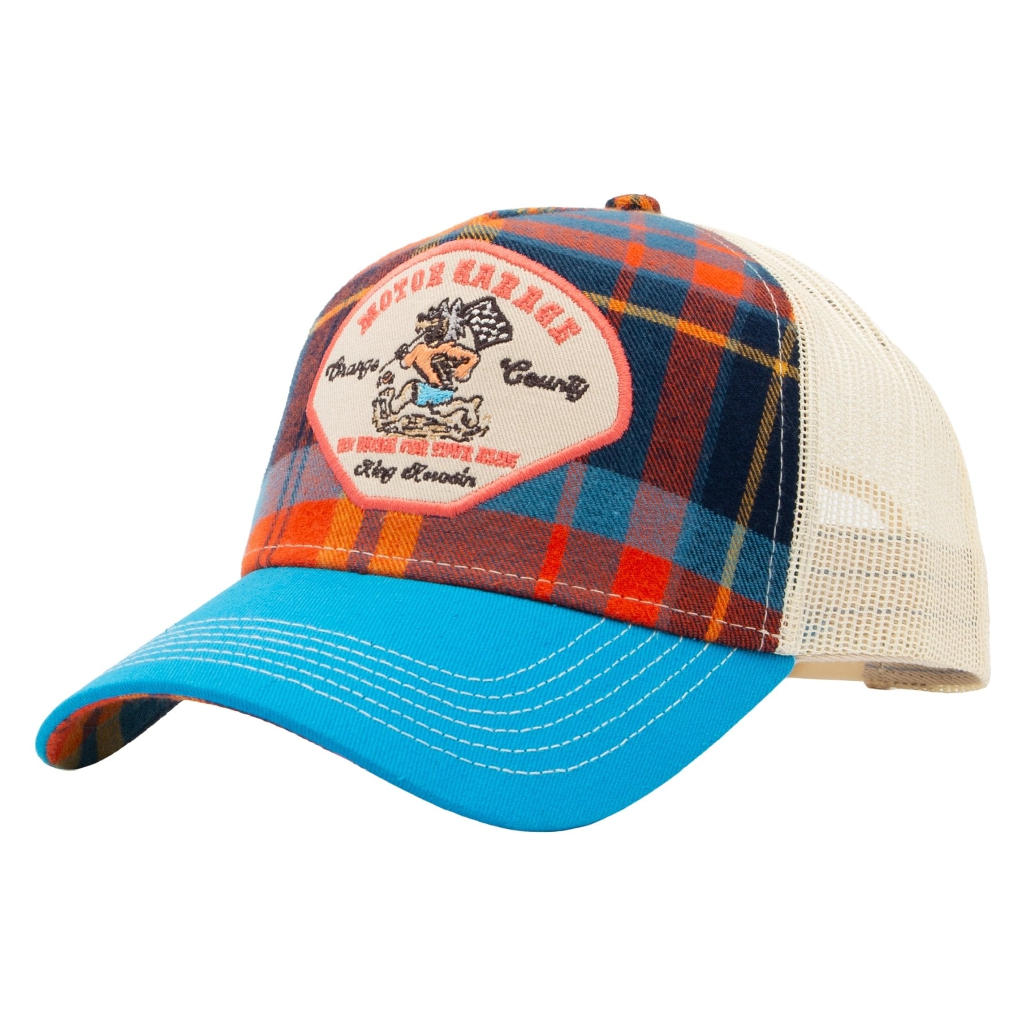 Herren Trucker Cap "Motor Garage" in Brown – Cap von King Kerosin - Ansicht 1