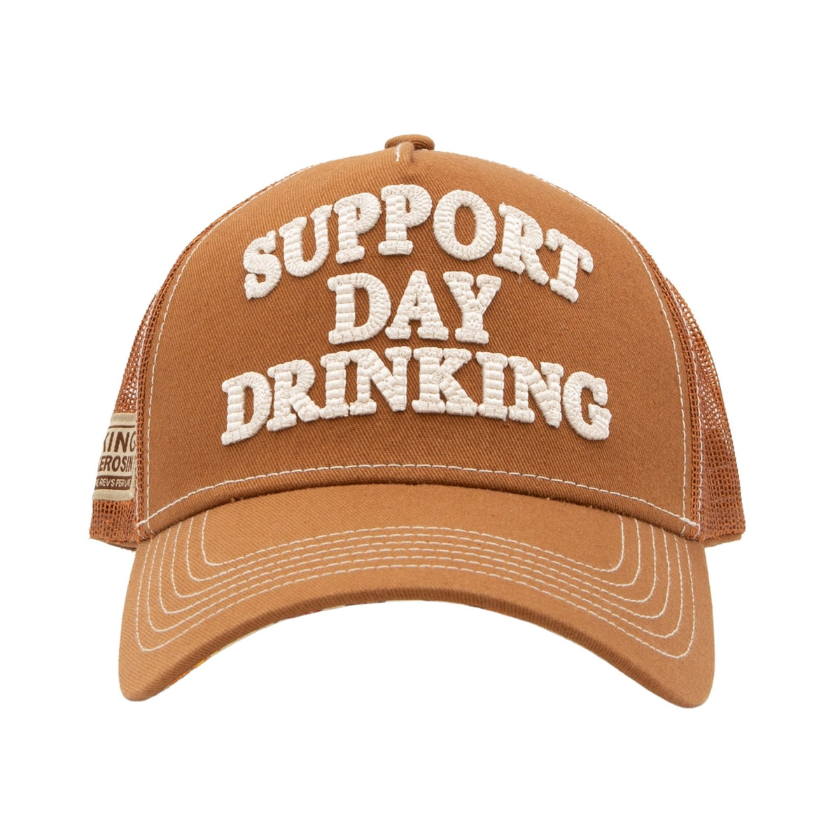 Herren Trucker Cap "Support Day Drinking" in Brown – Cap von King Kerosin - Ansicht 2