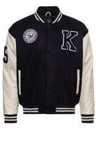 King Kerosin - Hochwertige College Jacke aus Wolle und Leder