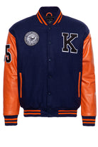 King Kerosin - Hochwertige College Jacke aus Wolle und Leder