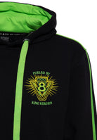 Hoodie 'Speedfreak V8' in Schwarz – Kapuzenpullover von King Kerosin - Ansicht 4