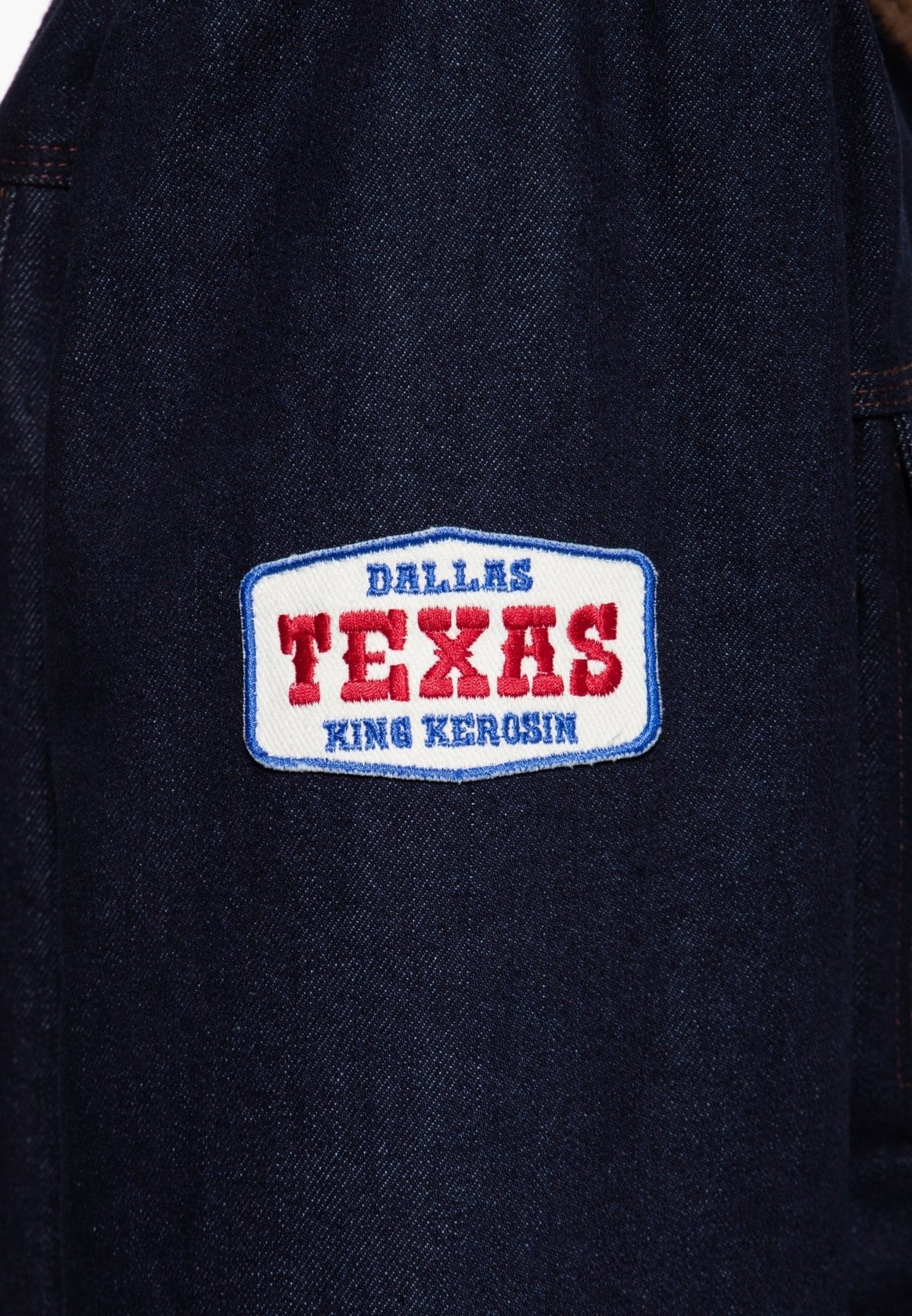 Jeansjacke 'Cowhide' in Dunkelblau – Jeansjacken von King Kerosin - Ansicht 10