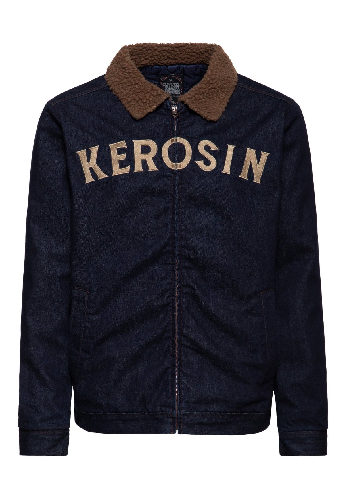 Jeansjacke in Dunkelblau – Jeansjacken von King Kerosin - Ansicht 1