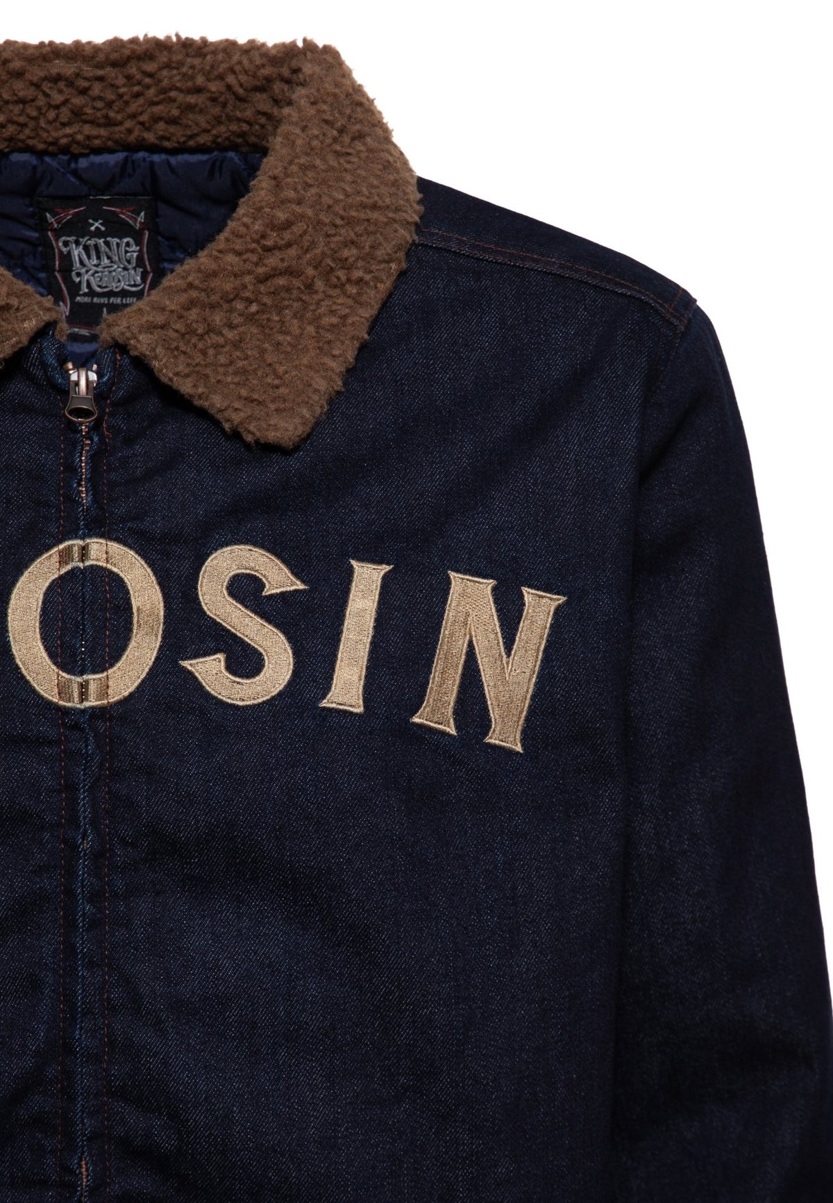 Jeansjacke in Dunkelblau – Jeansjacken von King Kerosin - Ansicht 3