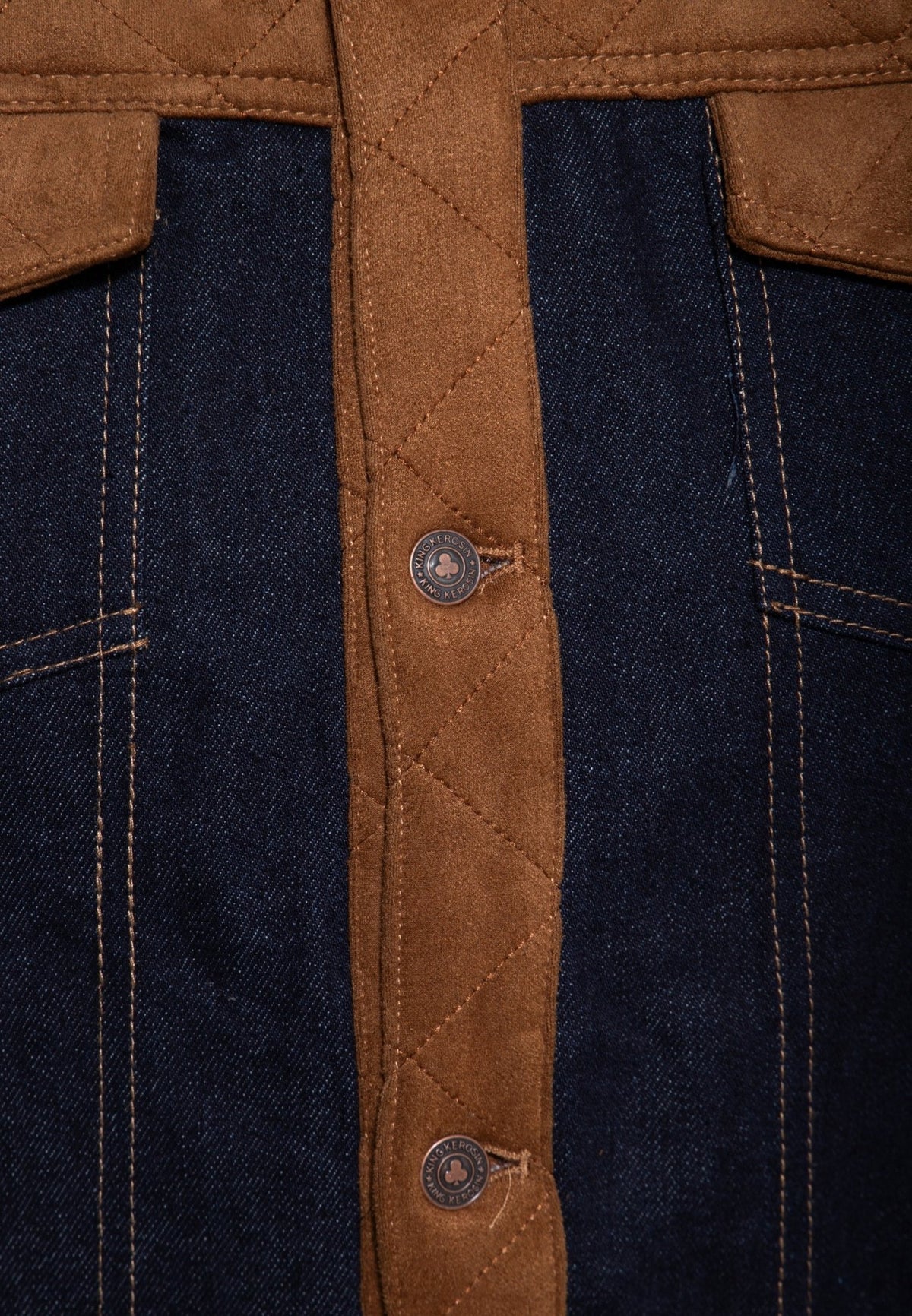 Jeansweste in Dunkelblau – Westen von King Kerosin - Ansicht 4