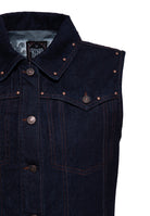 Jeansweste 'Ride Fast Die Last' in Denim Westen von King Kerosin