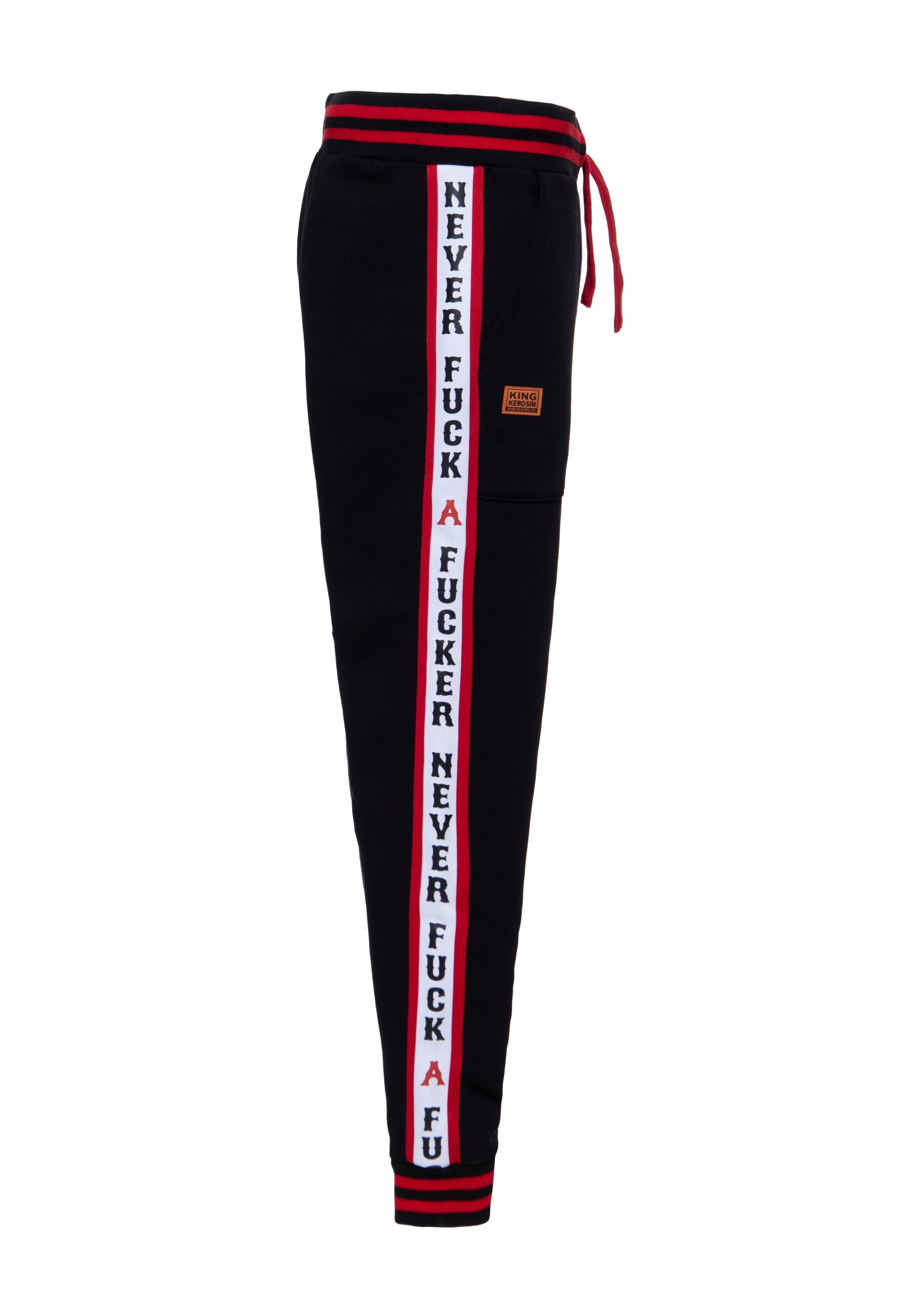Jogginghose 'Never Fuck A Fucker' in Schwarz Jogginghose von King Kerosin