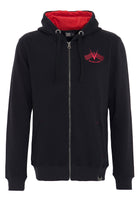 King Kerosin - Kapuzenjacke mit Stickerei und Rückenprint «Race like a Devil»