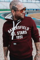 Kapuzenpullover 'Bakersfield All Stars' in Bordeaux – Kapuzenpullover von King Kerosin - Ansicht 1