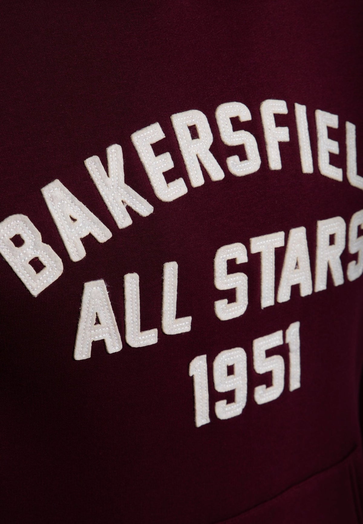 Kapuzenpullover 'Bakersfield All Stars' in Bordeaux – Kapuzenpullover von King Kerosin - Ansicht 5