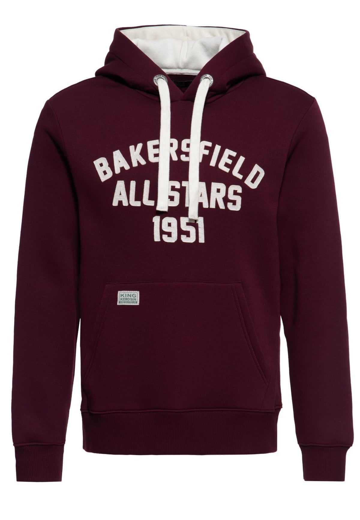 Kapuzenpullover 'Bakersfield All Stars' in Bordeaux – Kapuzenpullover von King Kerosin - Ansicht 1