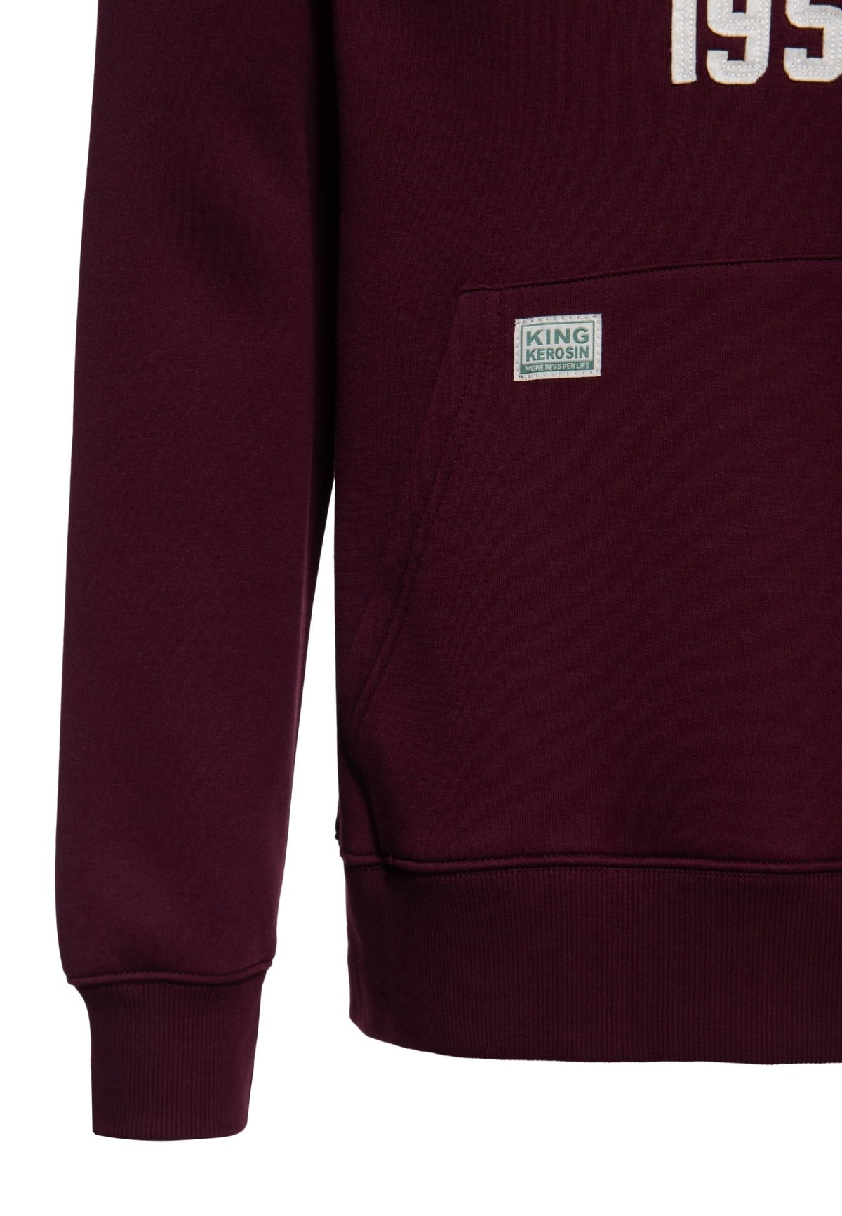 Kapuzenpullover 'Bakersfield All Stars' in Bordeaux – Kapuzenpullover von King Kerosin - Ansicht 4