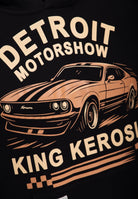 Kapuzenpullover 'Detroit Motorshow' in Schwarz – Kapuzenpullover von King Kerosin - Ansicht 5