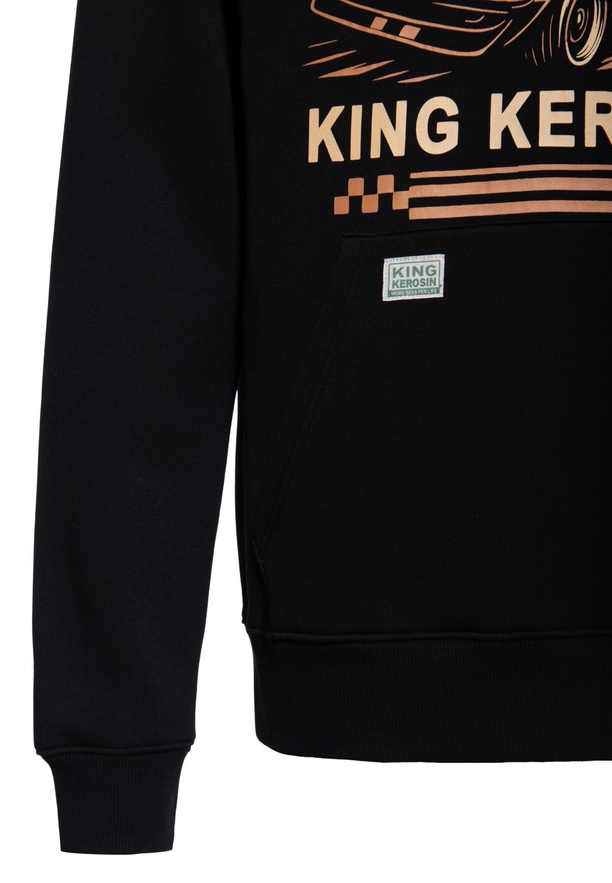 Kapuzenpullover 'Detroit Motorshow' in Schwarz – Kapuzenpullover von King Kerosin - Ansicht 4