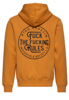 Kapuzensweatjacke 'Fuck The Fucking Rules' in Senf Sweatjacken von King Kerosin
