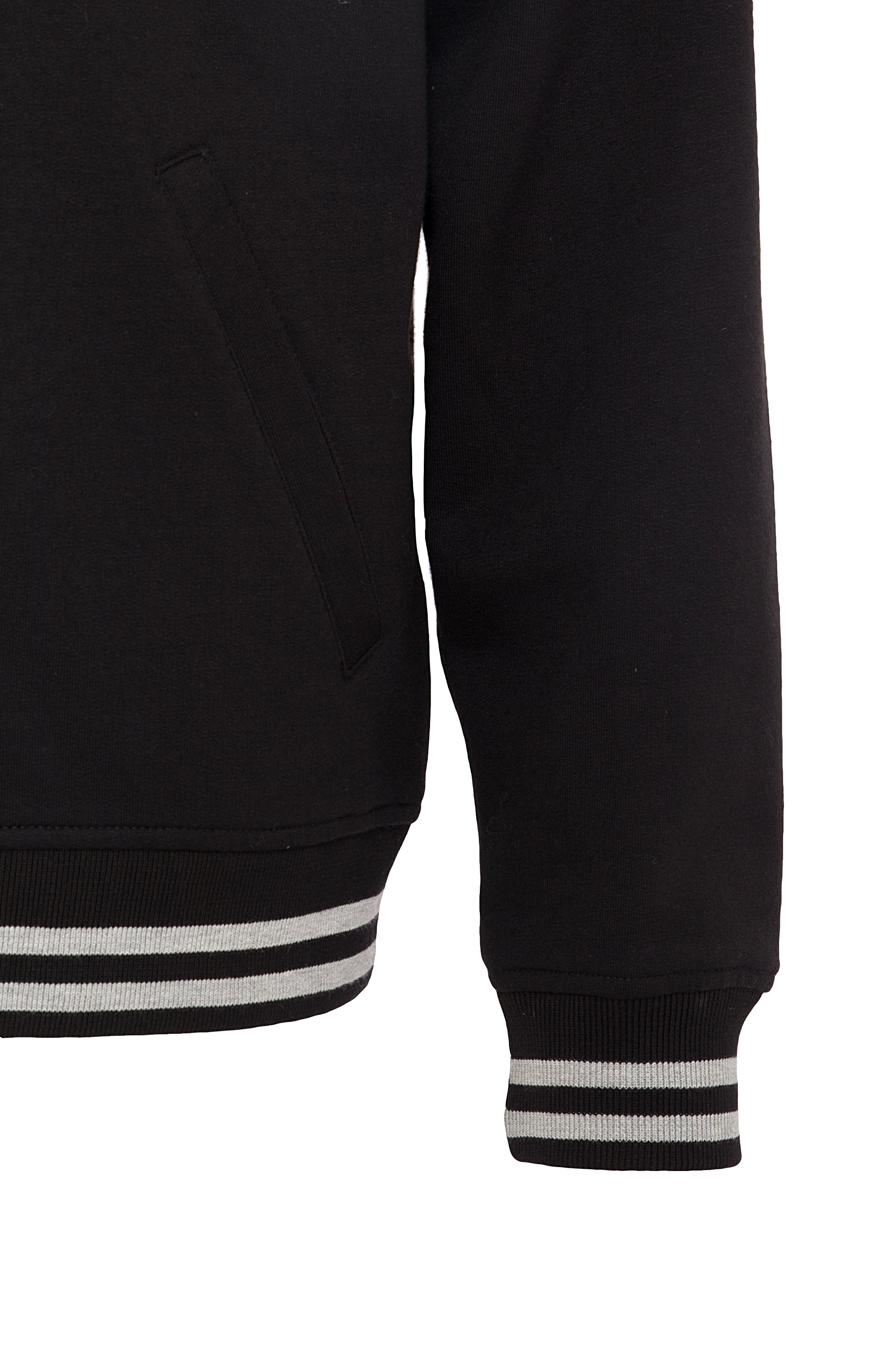 King Kerosin - Kapuzensweatjacke im College Look mit Patch und Rückenprint «Speedfreak»