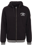 King Kerosin - Kapuzensweatjacke im College Look mit Patch und Rückenprint «Speedfreak»