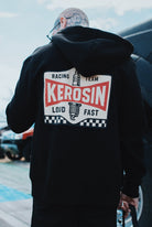Kapuzensweatjacke 'Kerosin Racing Team' in Schwarz – Sweatjacken von King Kerosin - Ansicht 1