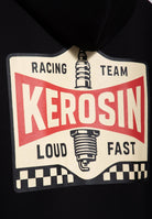 Kapuzensweatjacke 'Kerosin Racing Team' in Schwarz – Sweatjacken von King Kerosin - Ansicht 6