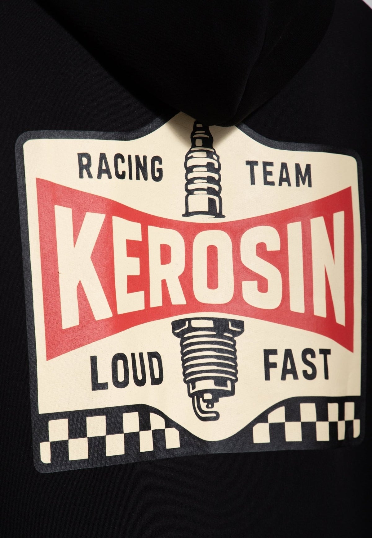 Kapuzensweatjacke 'Kerosin Racing Team' in Schwarz – Sweatjacken von King Kerosin - Ansicht 6