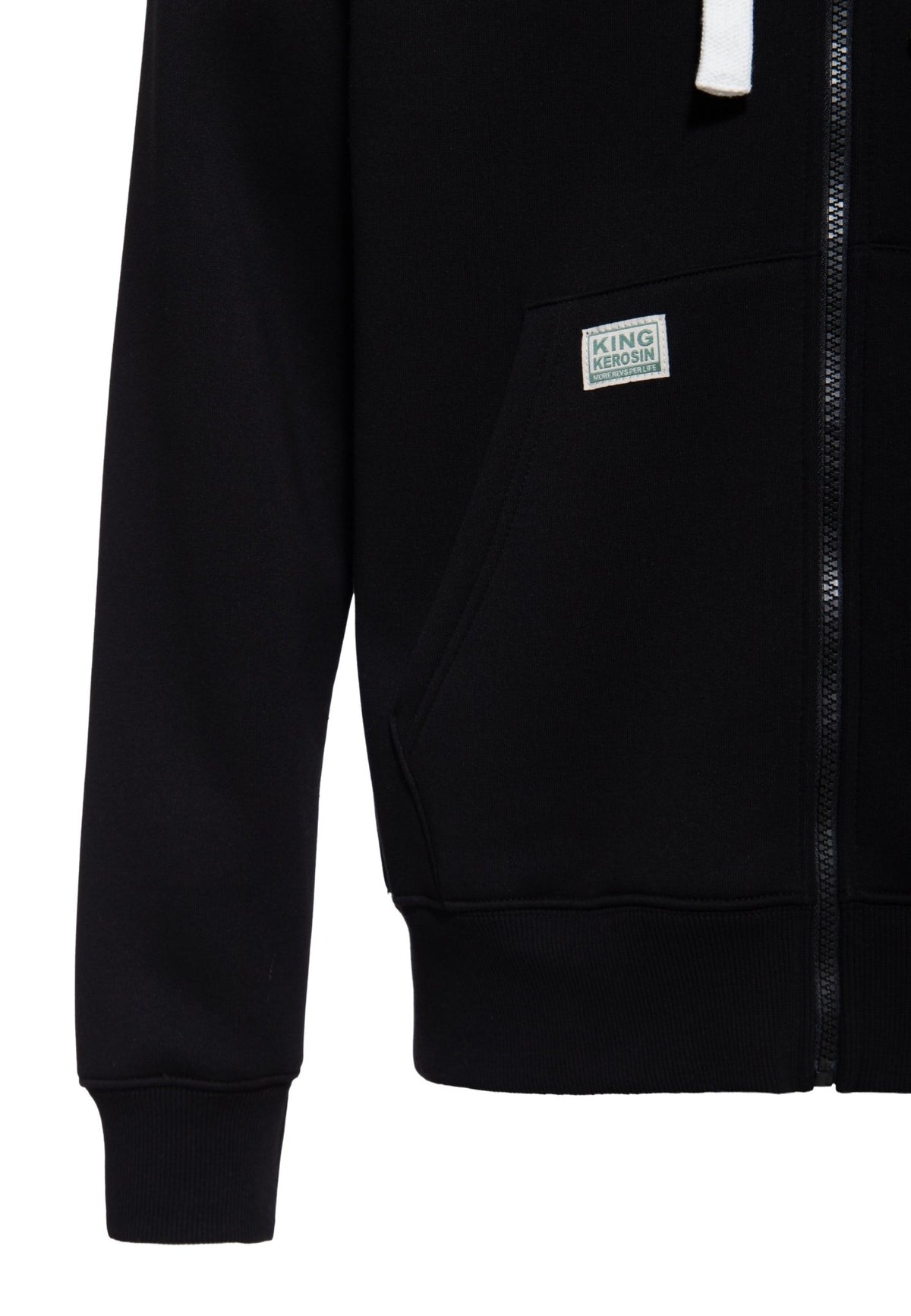 Kapuzensweatjacke 'Kerosin Racing Team' in Schwarz – Sweatjacken von King Kerosin - Ansicht 4