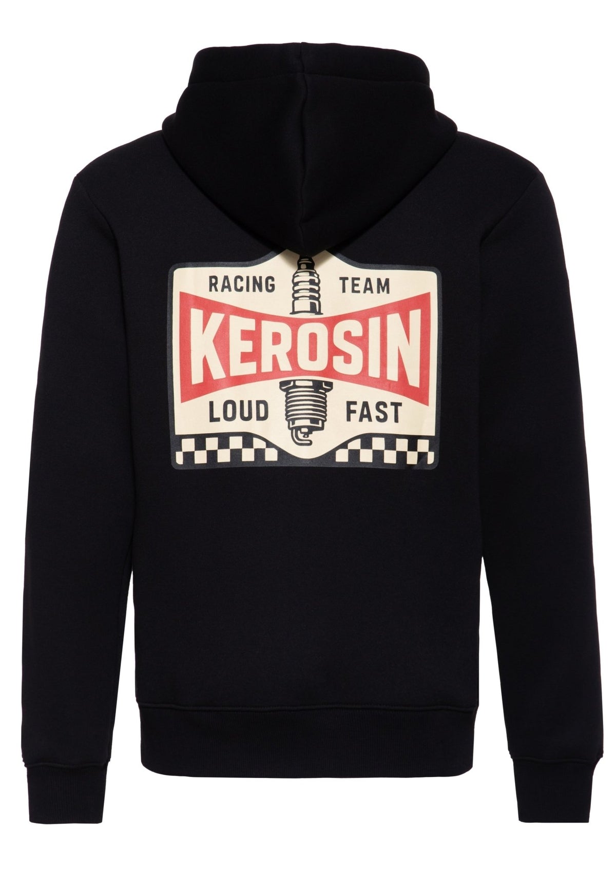 Kapuzensweatjacke 'Kerosin Racing Team' in Schwarz – Sweatjacken von King Kerosin - Ansicht 2