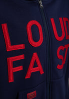 Kapuzensweatjacke 'Loud Fast' in Dunkelblau – Sweatjacken von King Kerosin - Ansicht 5