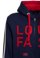 Kapuzensweatjacke 'Loud Fast' in Dunkelblau – Sweatjacken von King Kerosin - Ansicht 4