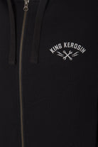 King Kerosin - Kapuzensweatjacke mit Stickerei und Print im Rücken «Faster & Louder»