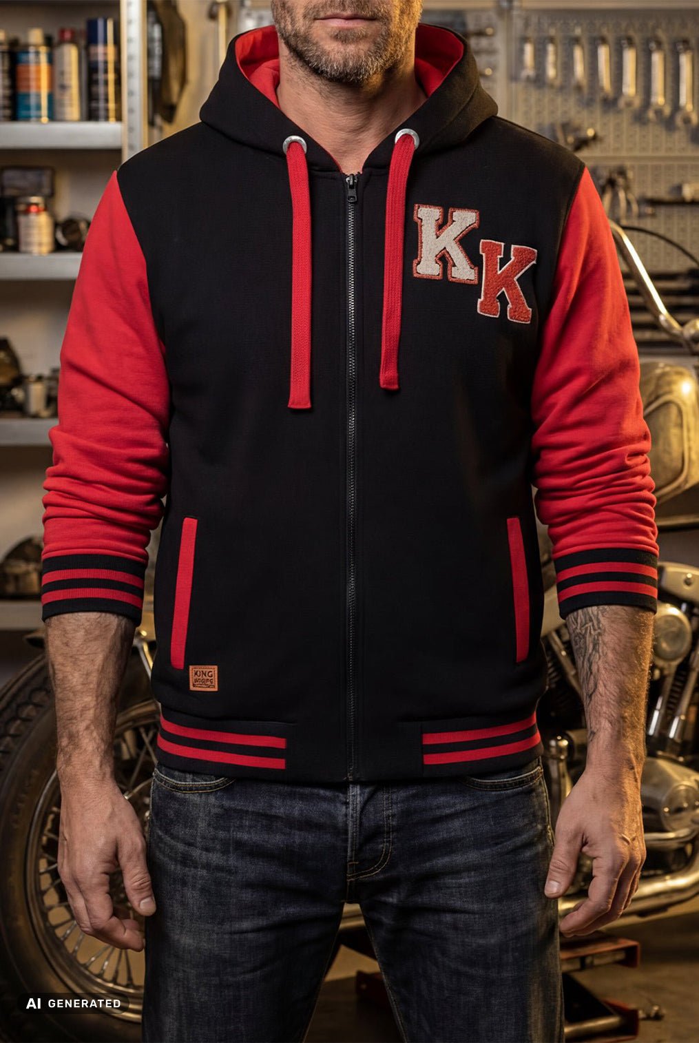 Kapuzensweatjacke 'Never Fuck A Fucker' in Schwarz Sweatjacken von King Kerosin