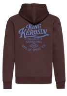Kapuzensweatjacke 'Raising Hell' in Dunkelbraun – Sweatjacken von King Kerosin - Ansicht 2