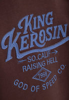 Kapuzensweatjacke 'Raising Hell' in Dunkelbraun – Sweatjacken von King Kerosin - Ansicht 6