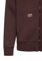 Kapuzensweatjacke 'Raising Hell' in Dunkelbraun – Sweatjacken von King Kerosin - Ansicht 4