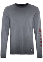 King Kerosin - Langarm Shirt mit Backdruck in Used - Optik «Loud & Dirty»