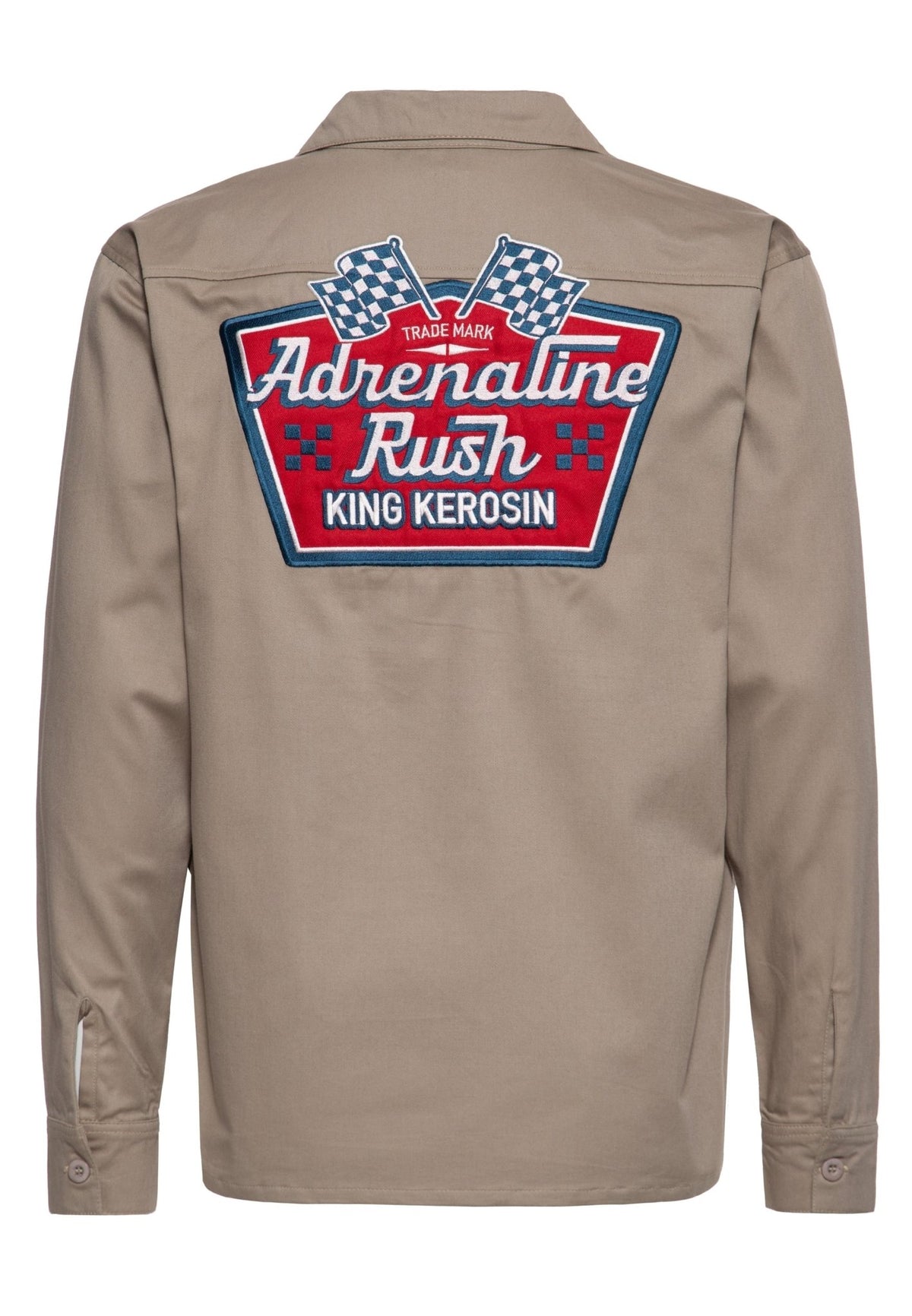 Langarmhemd 'Adrenaline Rush' in Khaki – Hemden - Langarm von King Kerosin - Ansicht 2