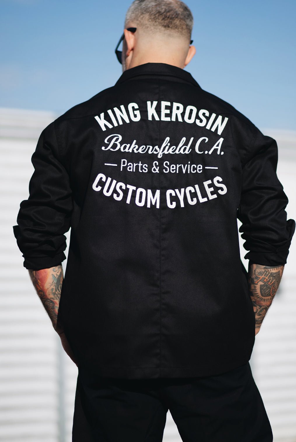 Langarmhemd 'Custom Cycles' in Schwarz – Hemden - Langarm von King Kerosin - Ansicht 3