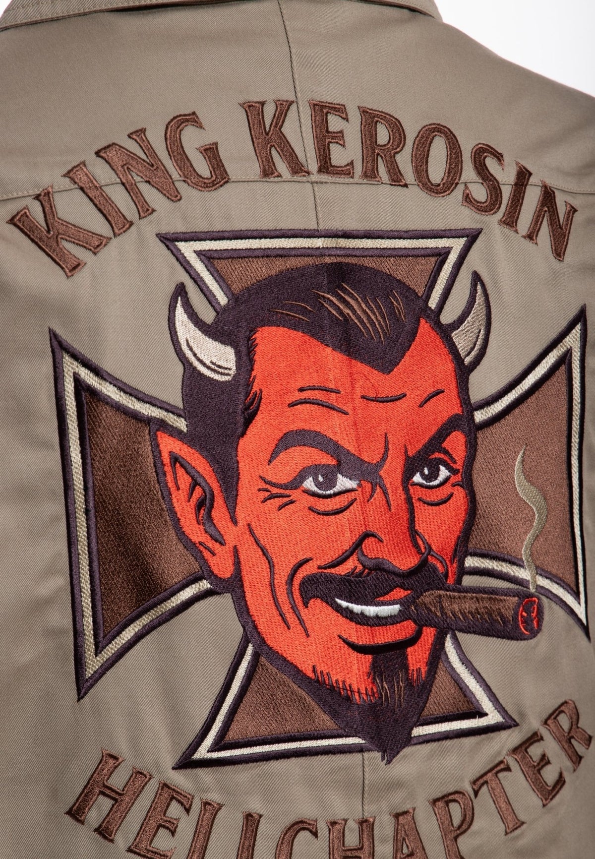 Langarmhemd 'Hellchapter' in Khaki – Hemden - Langarm von King Kerosin - Ansicht 5