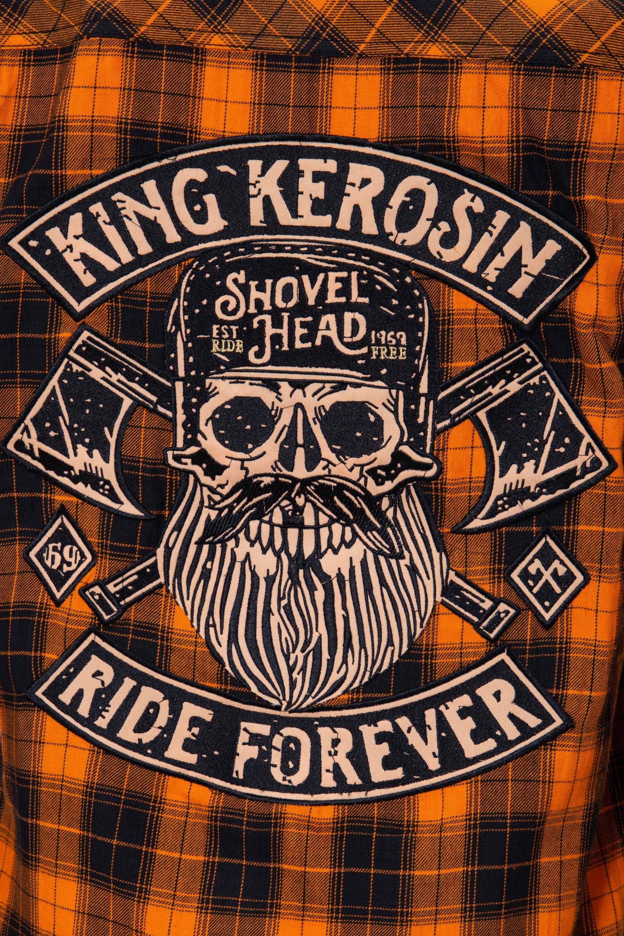 King Kerosin - Langarmhemd im Biker - Style «Ride Forever»